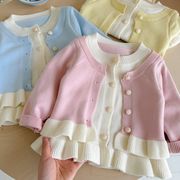 韓国風　子供セーター　ニット　 重ね着　セーター　春秋物