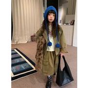 秋 女の子 ガーリー ジャケット パンツ 3点セット K-style ★100-160CM