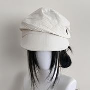 ベレー帽 綿麻 ボタンデザイン レディース レディース デイリー