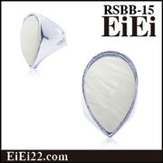 ホワイトシェルリング ファッション指輪 リング デザインリング RSBB-15