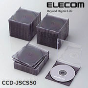 ELECOM(エレコム) Blu-ray/DVD/CDケース（スリム/PS/1枚収納） CCD-JSCS50CBK