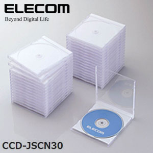 ELECOM(エレコム) Blu-ray/DVD/CDケース（標準/PS/1枚収納） CCD-JSCN30WH