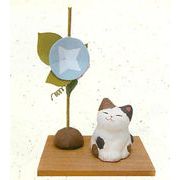 【ご紹介します!和雑貨！ちぎり和紙シリーズ！安心の日本製です】猫と朝顔