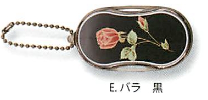 【ご紹介します！信頼の日本製！和柄で海外土産にも最適！LED:携帯ルーペ花柄(3柄×3色)】E.バラ黒