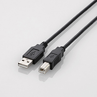 エレコム USB2.0ケーブル 0.7m U2C-BN07BK A-Bタイプ