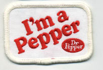 輸入ワッペン　I'm a Pepper　白