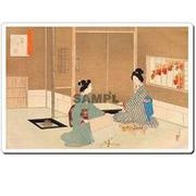 日本 (JaPan) 浮世絵 (Ukiyoe) マウスパッド 11010 水野年方 - 茶の湯日々草 花を活る図 [在庫有]