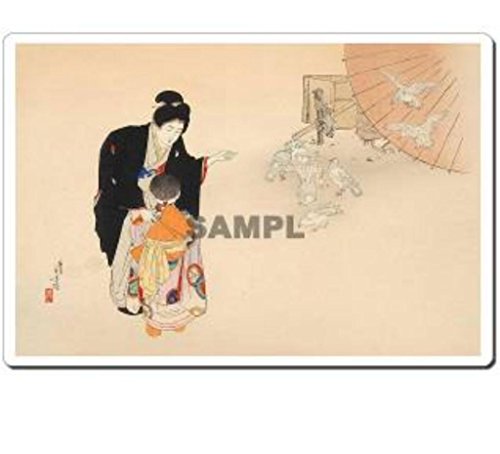 日本 (JaPan) 浮世絵 (Ukiyoe) マウスパッド 11003 水野年方 - 今様美人 十一 宮まうて [在庫有]