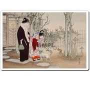 日本 (JaPan) 浮世絵 (Ukiyoe) マウスパッド 11006 水野年方 - 三井好都のにしき 愛犬 [在庫有]