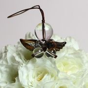 (天然石 パワーストーン)天然石天使ストラップ（タイガーアイ）