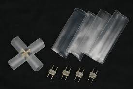 LEDロープライト（チューブライト）2芯タイプ直径10MM用十字型コネクタ
