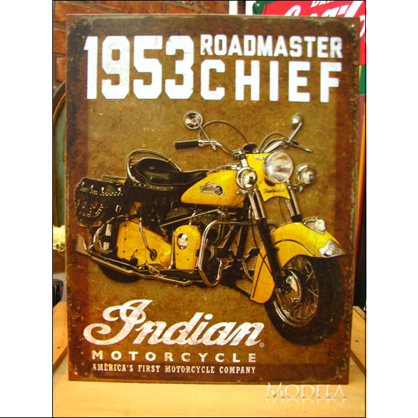 アメリカンブリキ看板 1953 Indian Roadmaster