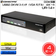 CONNECTPRO　DDM搭載USB2.0KVMスイッチ（VGAモデル）　4ポート　UR-14＋