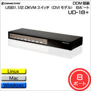 CONNECTPRO　DDM搭載USB1.1/2.0KVMスイッチ（DVIモデル）　8ポート	　UD-18＋