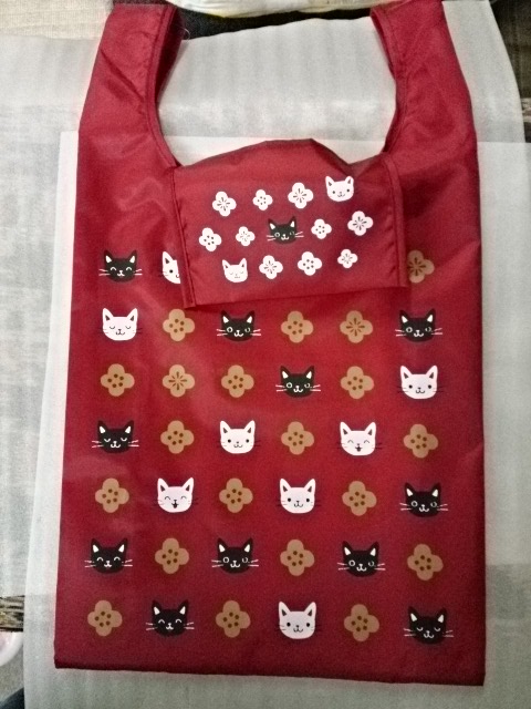 なごみ猫 縦型エコバッグ 和柄猫デザイン2015秋冬 ファッション雑貨 
