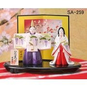 ★ひな祭りを飾る★ 縁起の良い雛人形【彩絵　平安立雛】