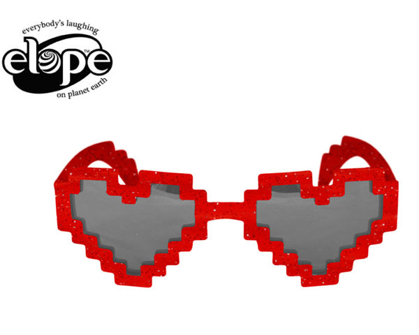ELOPE #Pixel Hearts Glasses Red   14055