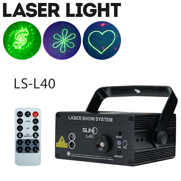 ステージライト LS-L40 レーザー ビーム RG+B [ LED ]三色 レインボー スポットライト