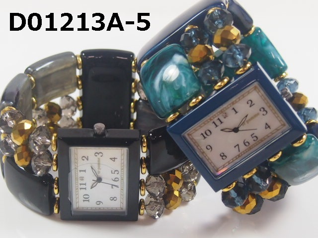 【国内メーカーお買い得品】レディース腕時計　ジャバラベルト　日本製ムーブメント