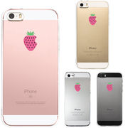 iPhone SE 5S/5 対応 アイフォン ハード クリア ケース カバー シェル ジャケット イチゴ 苺