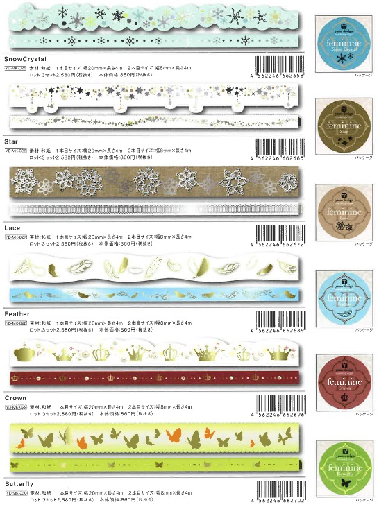 ROUNDTOP 箔押シリーズ マスキングテープ yano design