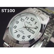 STELITEメンズ腕時計　メタルウォッチ　日本製ムーブメント　DAY-DATE表示　10気圧防水