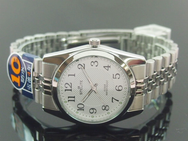 STELITEメンズ腕時計 メタルウォッチ 日本製高性能省電力ムーブメント