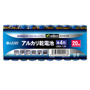 16個セット Lazos アルカリ乾電池 単4形 60本入り B-LA-T4X20X16