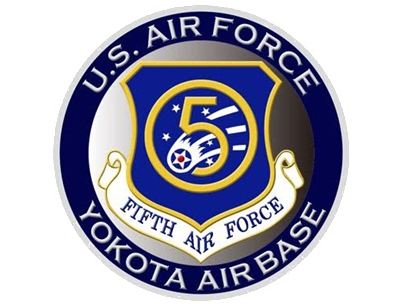 彫金アート マグネット アメリカ空軍 第5空軍 YOKOTA
