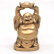 【風水 開運 インテリア】樹脂製 ミニ 金布袋 Eタイプ ハッピーブッダ happy buddha statue