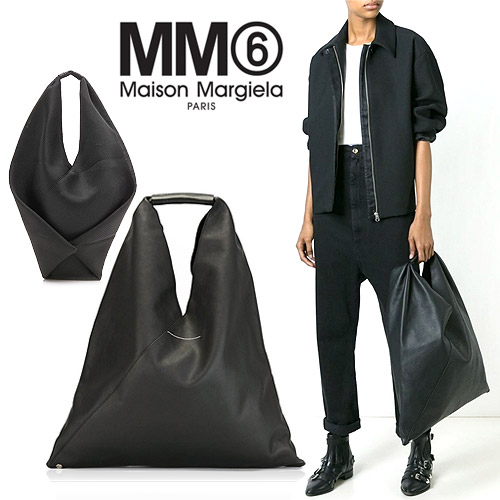 送料無料 MM6 MAISON MARGIELA ブラック トライアングル トート - 通販