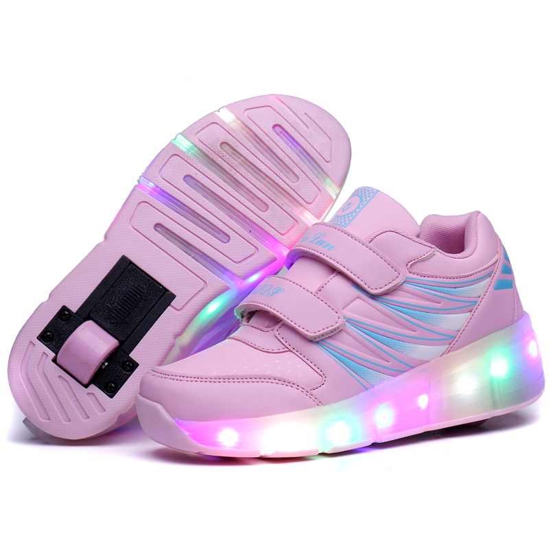 ローラーシューズ 1輪 LEDスニーカー  発光靴 ポップスニーカー 軽量 運動靴 子供用