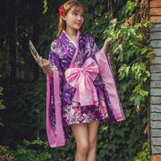 【即日出荷】紫 スカート 着物ドレス コスプレ衣装 【4089】
