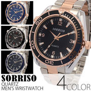 正規品SORRISOソリッソ 定番デザイン シンプル機能のダイバーズ風腕時計 SRHI4 メンズ腕時計