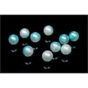 【夏アクセサリー】コットンパール風ビーズ　ヴィトライユビーズ　2色合わせグラデーション新作法　1円～