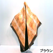 【日本製】【スカーフ】シルクサテンストライプハーフライン柄日本製四角スカーフ