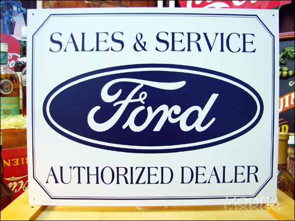 アメリカンブリキ看板 フォード・ロゴ -SALES & SERVICE-