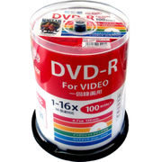 HI DISC　DVD-R 4.7GB 100枚スピンドル CPRM対応 ワイドプリンタブ