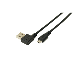 変換名人 USB A(右L)→micro100cmケーブル USBARL-MC/CA100