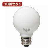 YAZAWA 【10個セット】 ボール電球40W形ホワイト　GW100V38W70X10