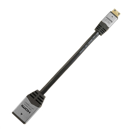 HORIC HDMI-HDMI MINI変換アダプタ 7cm シルバー HCFM07-01
