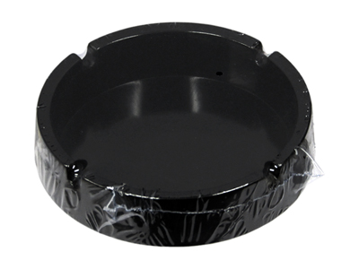 メラミン丸型灰皿(黒)