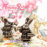 ★2個★L&A original parts★かわいいトランプラビット★アリスの世界チャーム★“Trump Rabbit”