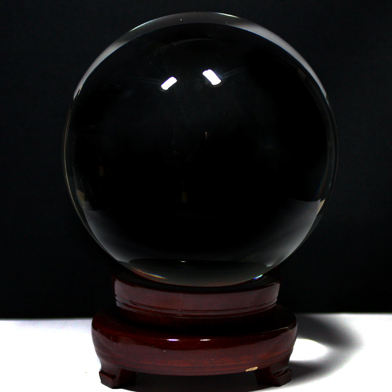 【置き石】丸玉 150mm 人工水晶 (台付き) ※ネコポス不可※
