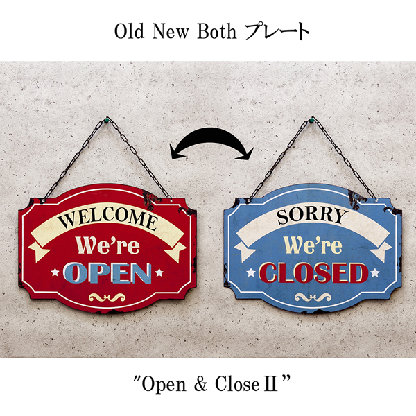 両面 OPENプレート★オープン＆クローズ 2★