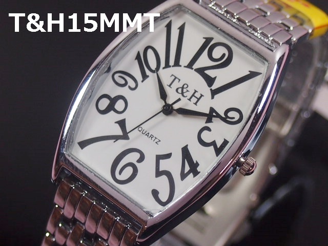T＆Hメンズ腕時計　メタルウォッチ　日本製高性能省電力ムーブメント　電池寿命4年以上
