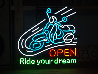 ネオンサイン【SCOOTER OPEN】スクーターオープン バイク