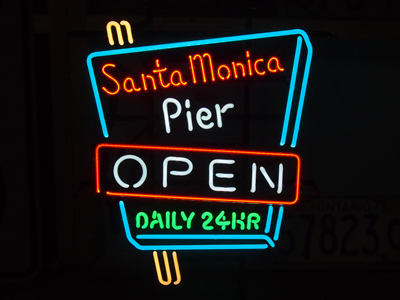 ネオンサイン【SANTA MONICA PIER -OPEN-】サンタモニカピア オープン