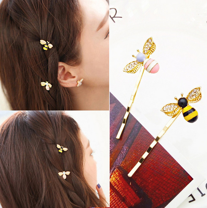 ヘアピン 蜂 ハチ 皿付ヘアピン みつばち 飾りピン ヘアアクセサリー 株式会社 シャローム 問屋 仕入れ 卸 卸売の専門 仕入れならnetsea