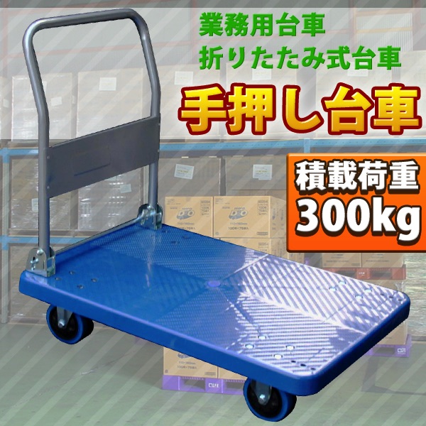 静音ステンレス台車 両ハンドル 積載荷重300kg 金沢車輌 aso 3-4799-07